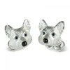 Sterling Silver Corgi Dog Cufflinks