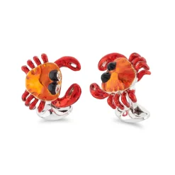 Sterling Silver Crab Cufflinks