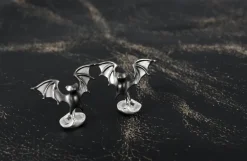 Sterling Silver 'Creepy' Bat Cufflinks