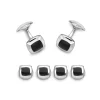 Sterling Silver Cushion Onyx Dress Set