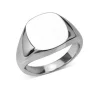 Sterling Silver Cushion Signet Ring (12x10mm)