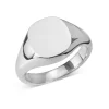 Sterling Silver Cushion Signet Ring (9x11mm)