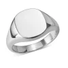 Sterling Silver Cushion Signet Ring (14x13mm)