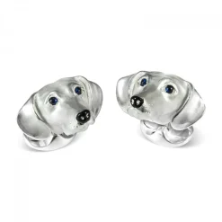 Sterling Silver Dachshund Dog Cufflinks