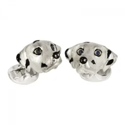 Sterling Silver Dalmatian Dog Cufflinks