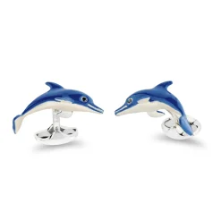 Sterling Silver Dolphin Cufflinks