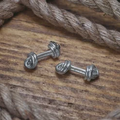 Sterling Silver Double Knot Cufflinks