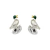 Sterling Silver Duck Cufflinks
