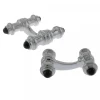 Sterling Silver Dumbbell Cufflinks with Onyx