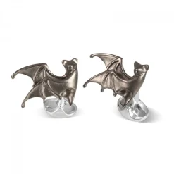 Sterling Silver 'Eerie' Bat Cufflinks