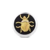 Sterling Silver Embroidered Gold Bug Lapel Pin