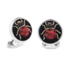 Sterling Silver Embroidered Ladybird Cufflinks