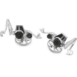 Sterling Silver Enamel Digger Cufflinks