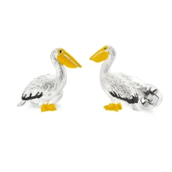 Sterling Silver Enamel Pelican Cufflinks