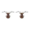 Sterling Silver Enamel Stag Cufflinks