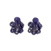 Sterling Silver Enamelled Octopus Cufflinks - Blue Cufflinks
