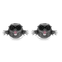 Sterling Silver Enamelled Mole Cufflinks