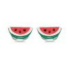 Sterling Silver Enamelled Watermelon Wedge Cufflinks