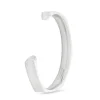 Sterling Silver Facetted Bangle With Hammered Finish