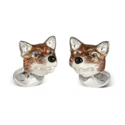 Sterling Silver Fox Head Cufflinks