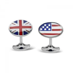 Sterling Silver Friends across the Ocean Cufflinks