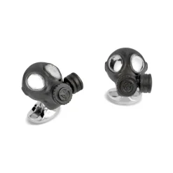 Sterling Silver Gas Mask Cufflinks
