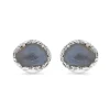 Sterling Silver Geode Cufflinks
