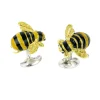 Sterling Silver Gold Plated Bumble Bee Cufflinks