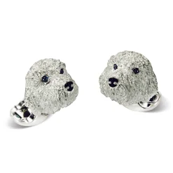 Sterling Silver Golden Doodle Cufflinks