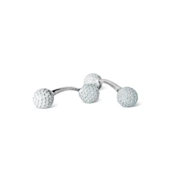 Sterling Silver Golf Ball Bar Cufflinks