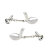 Sterling Silver Golf Club & Tee Cufflinks