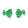 Sterling Silver Green and Red Stingray Cufflinks