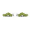 Sterling Silver Green Enamel Caterpillar Cufflinks