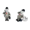 Sterling Silver Grey Suit Businessman Cufflinks