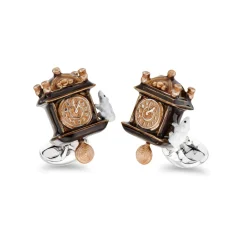 Sterling Silver Hickory Dickory Nursery Rhyme Cufflinks