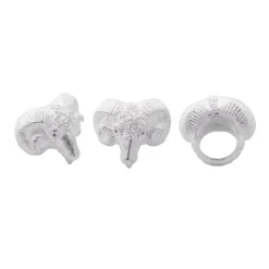 Sterling Silver Horned Ram Ring