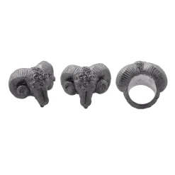 Sterling Silver Horned Ram Ring