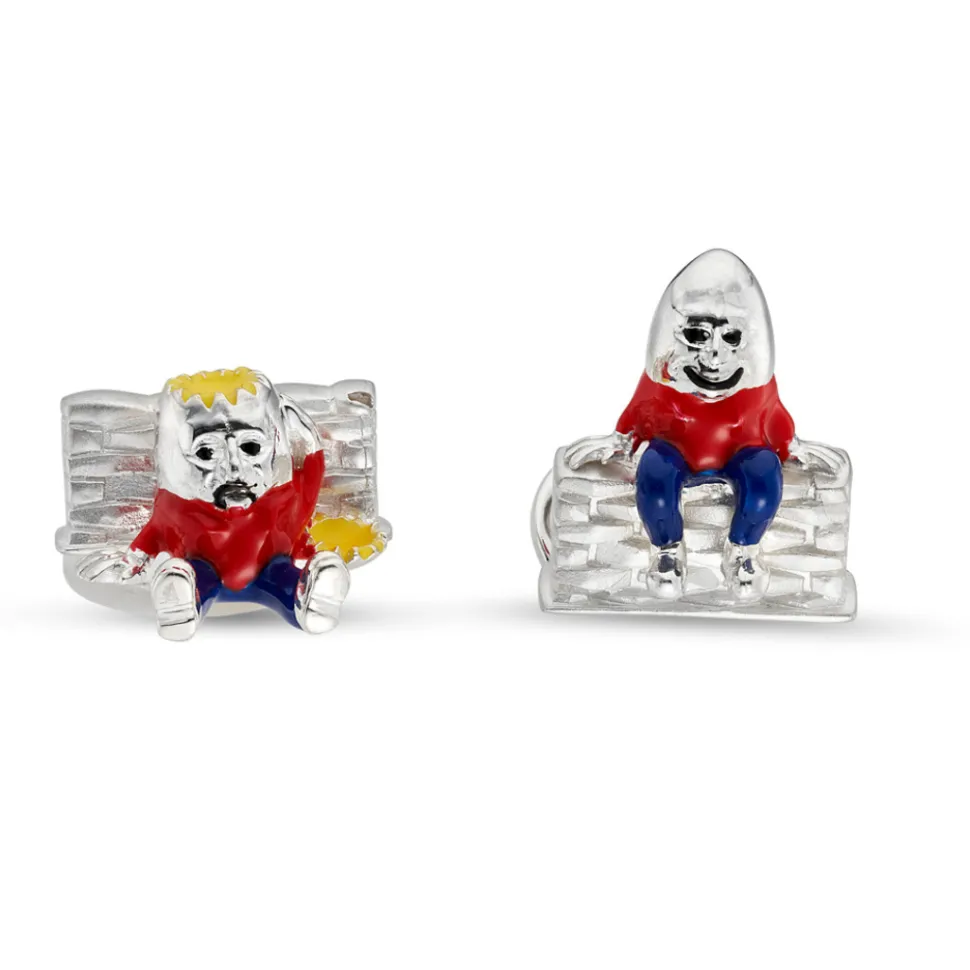 Sterling Silver Humpty Dumpty Cufflinks