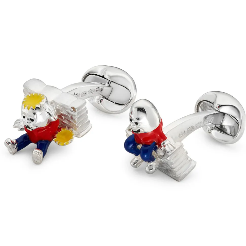 Sterling Silver Humpty Dumpty Cufflinks