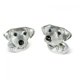 Sterling Silver Jack Russell Dog Cufflinks