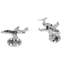 Sterling Silver Jet Cufflinks