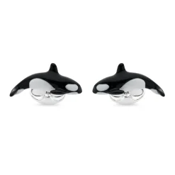 Sterling Silver Killer Whale Cufflinks