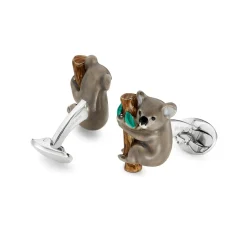 Sterling Silver Koala Cufflinks