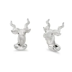 Sterling Silver Kudu Deer Cufflinks