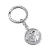 Sterling Silver Labrador Keyring With Sapphire Eyes