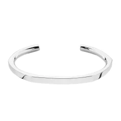 Sterling Silver Ladies Facetted Bangle