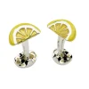 Sterling Silver Lemon Wedge Cufflinks