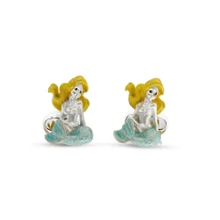 Sterling Silver Mermaid Cufflinks