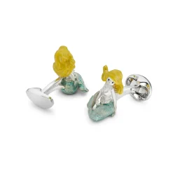 Sterling Silver Mermaid Cufflinks