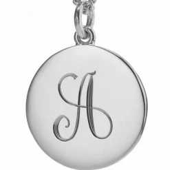 Sterling Silver 15mm Disc Pendant with Chain